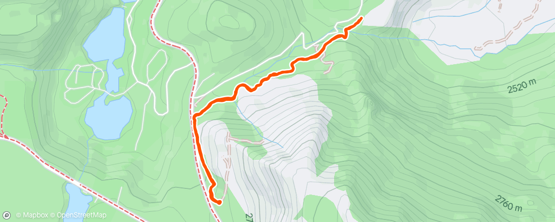 Map of the activity, Afternoon Walk