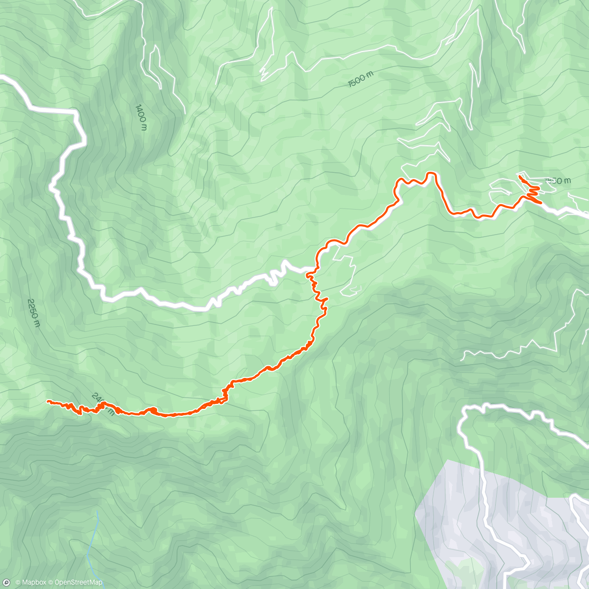 Map of the activity, Tinjurey hike