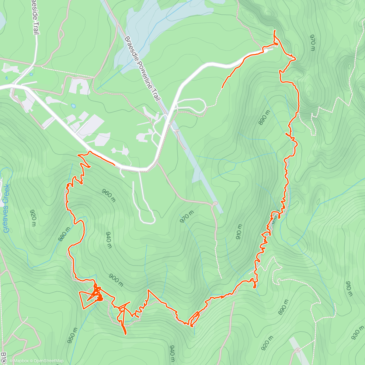 Map of the activity, Grand Canyon