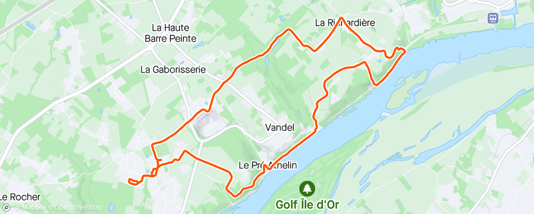 Kaart van de activiteit “Course à pied dans l'après-midi”