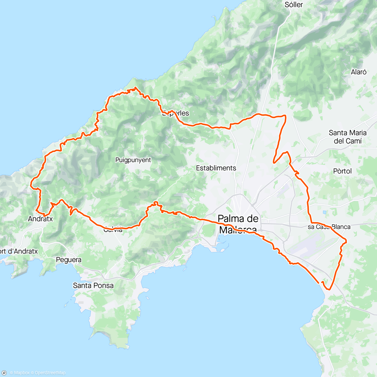Map of the activity, Mallorca rit 4.