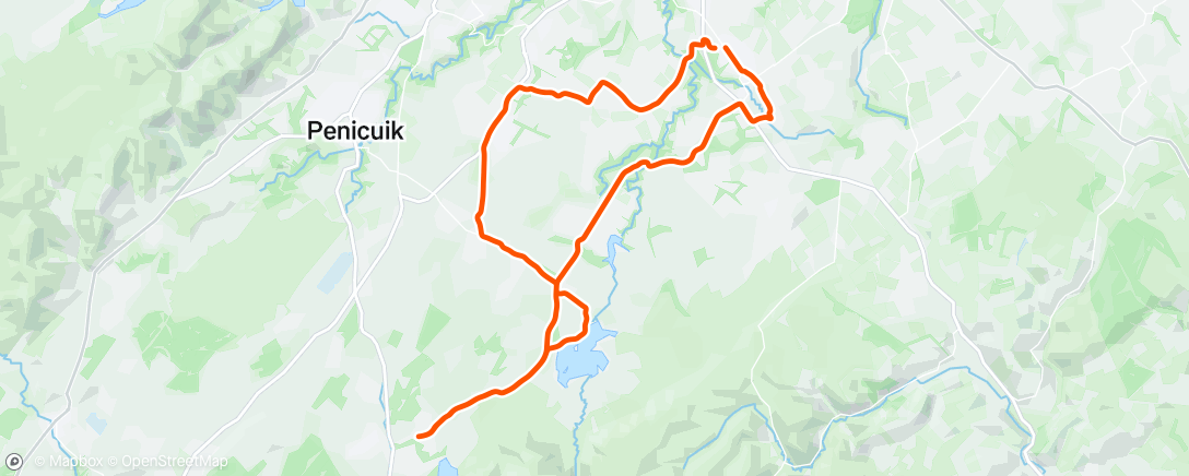 Map of the activity, Boxing day ride