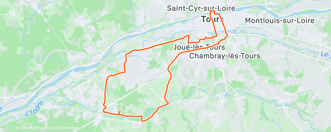 Map of the activity, Sortie vélo le matin