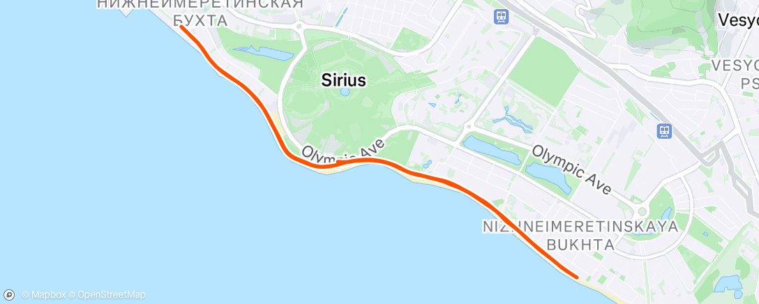 Map of the activity, Утренний забег