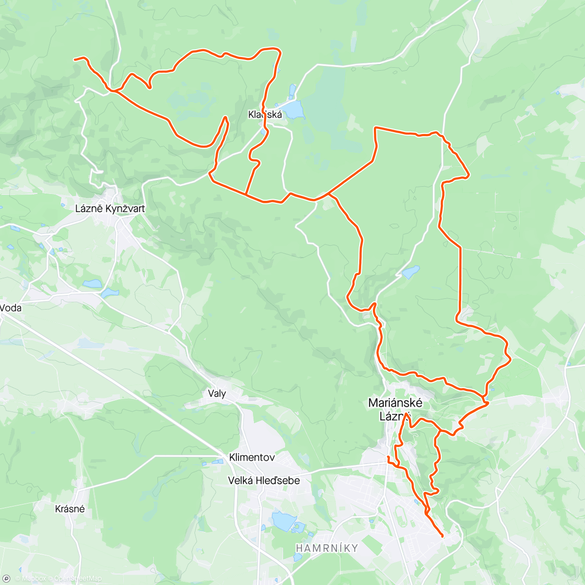 Map of the activity, Fatbike