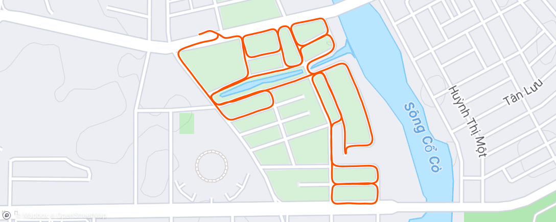 Map of the activity, Morning Run