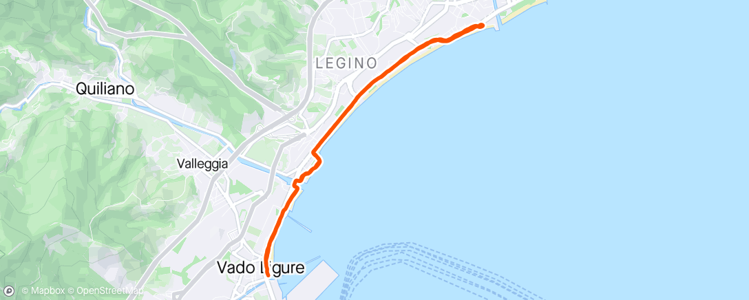 Map of the activity, Corsa dell'ora di pranzo