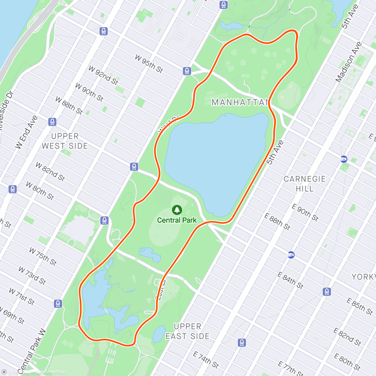 Mapa da atividade, Zwift - FTP Test (20 min) in New York
