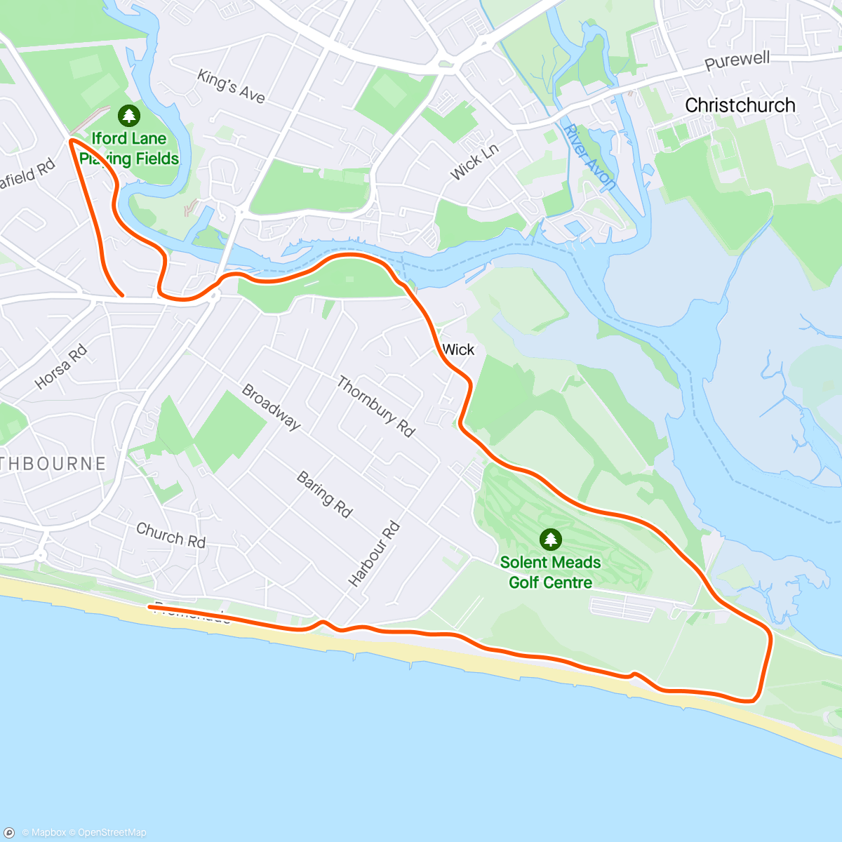 Map of the activity, Morning sister run