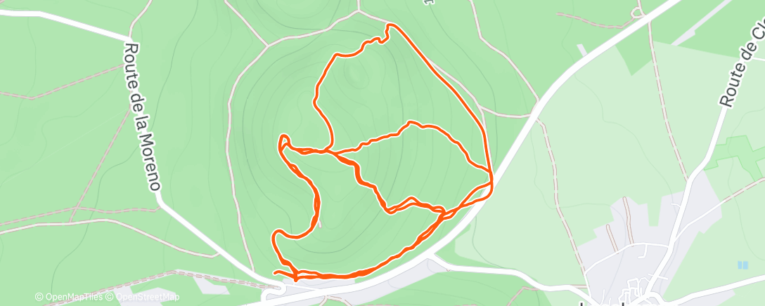 Map of the activity, Sortie VTT dans l'après-midi