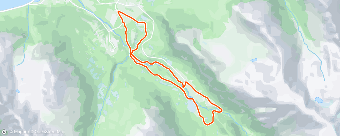 Map of the activity, Afternoon Run