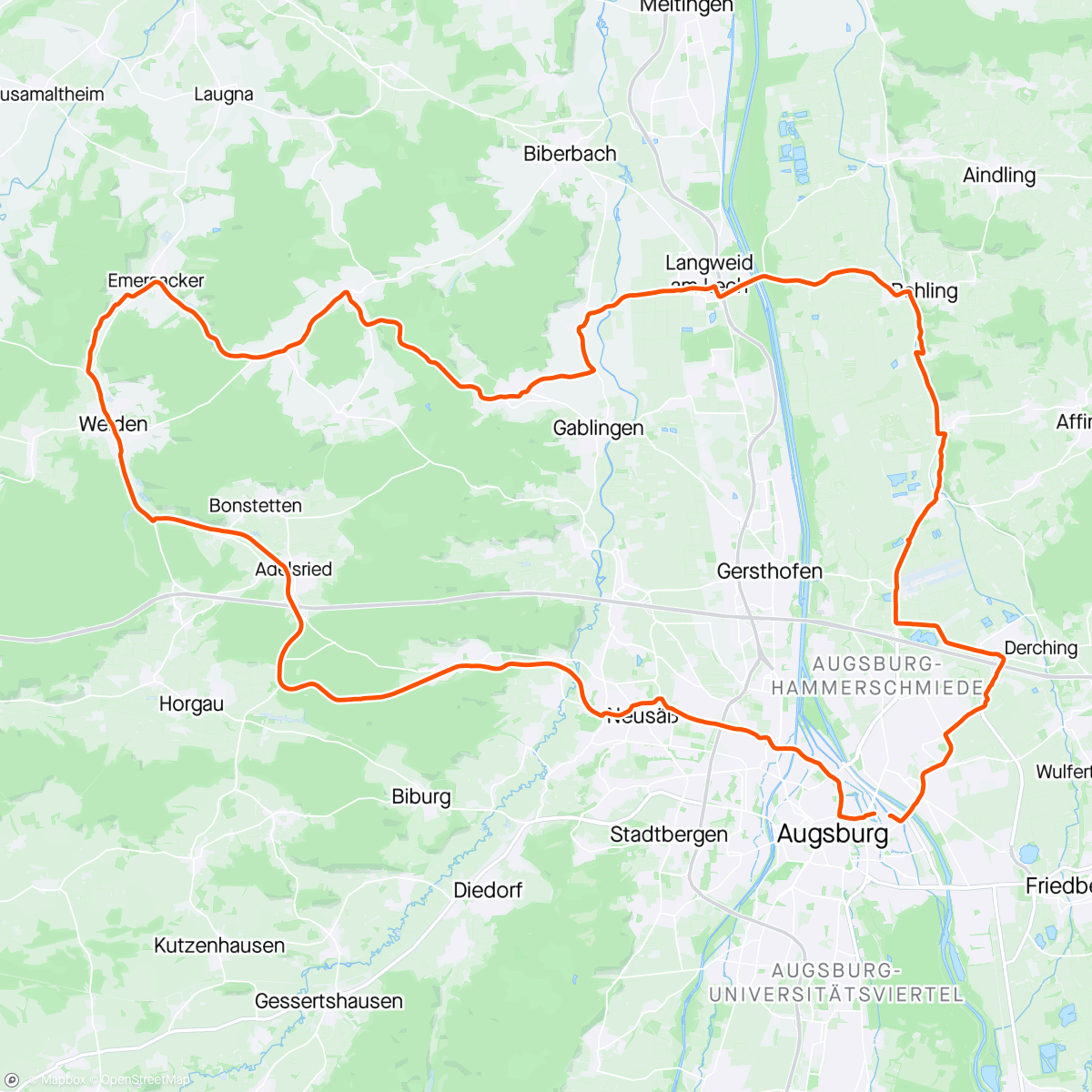 Map of the activity, Szwabia