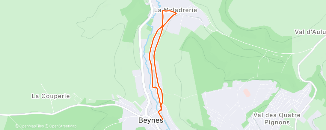 Map of the activity, Morning Walk