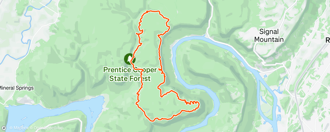 Map of the activity, Morning Trail Run