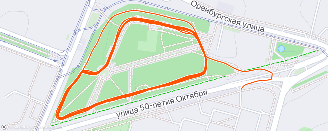 Map of the activity, Вечерний забег