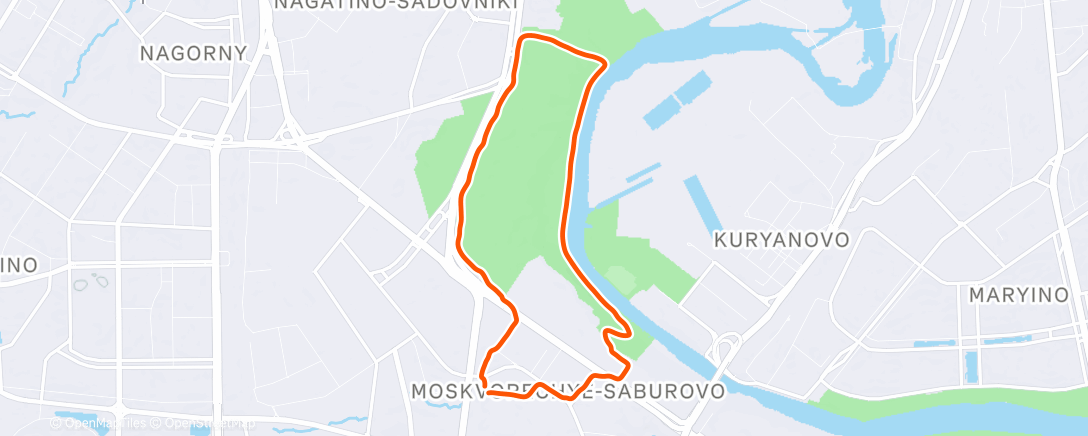 Map of the activity, Дневной забег