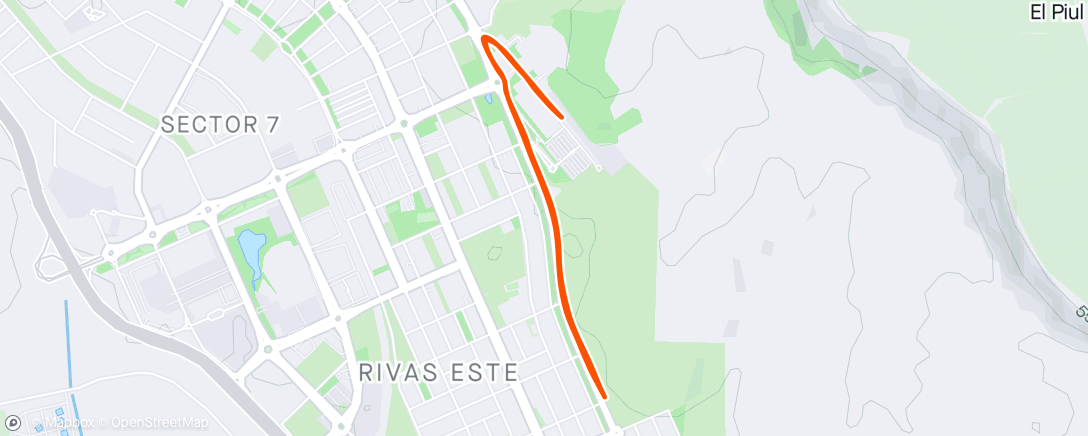 Map of the activity, Evening Run