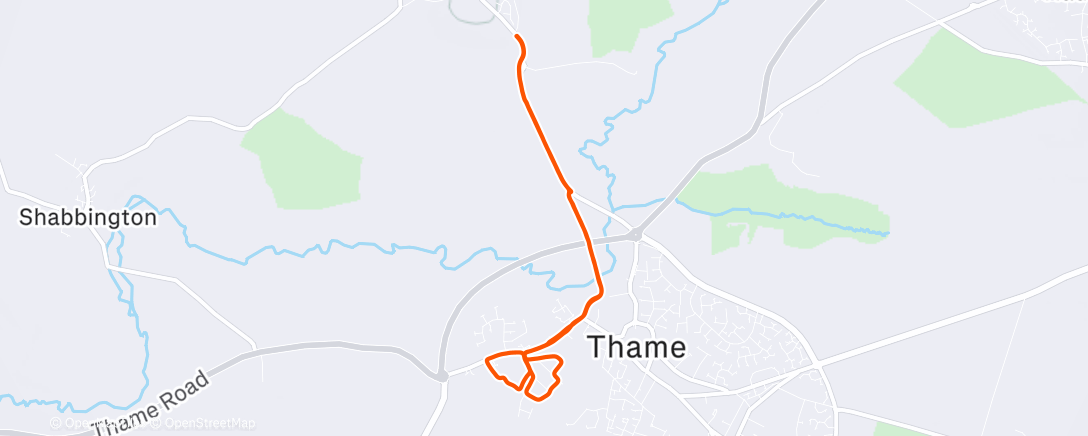 Map of the activity, Lunch Run