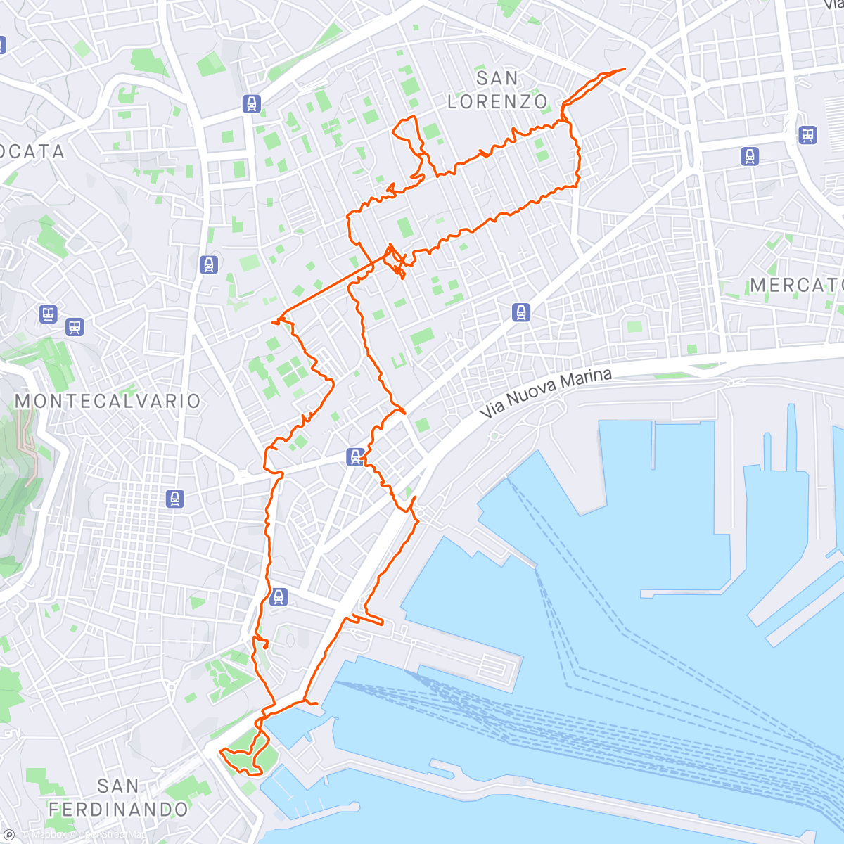 Map of the activity, Wandering around Naples