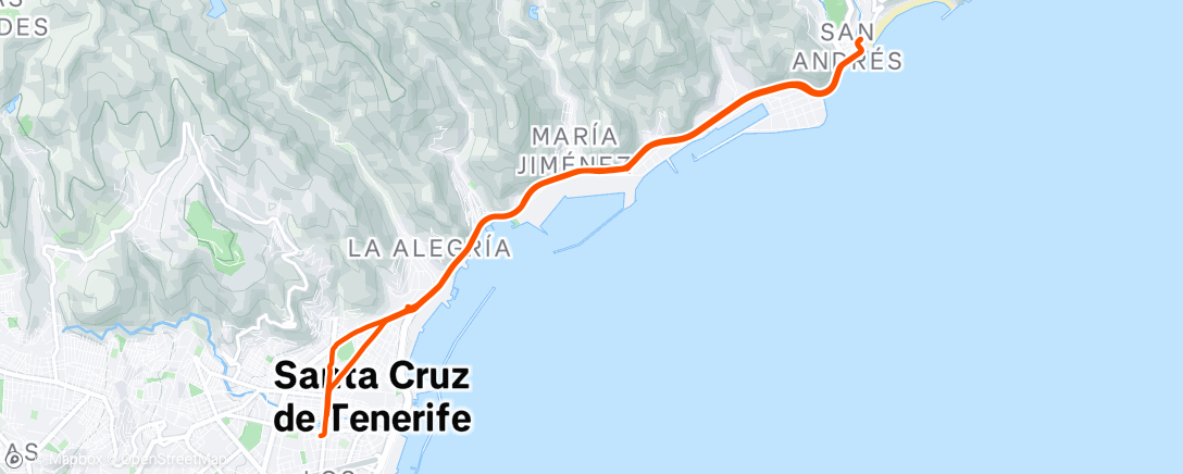 Map of the activity, Bicicleta por la mañana