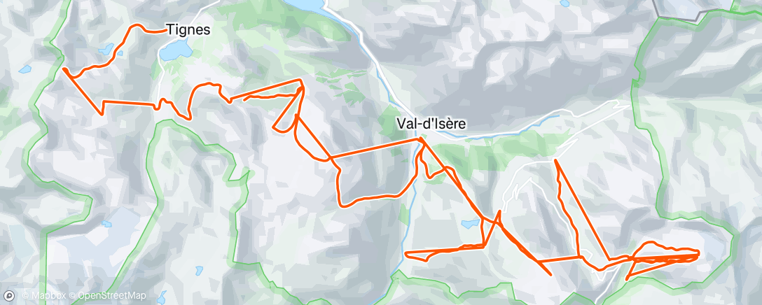 Map of the activity, Snowboard le matin