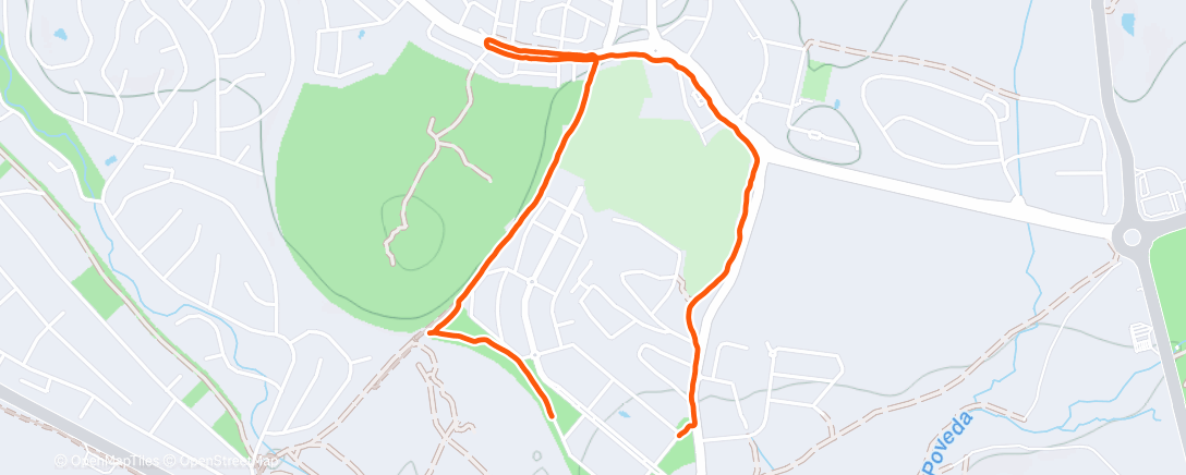 Map of the activity, Paseo vespertino