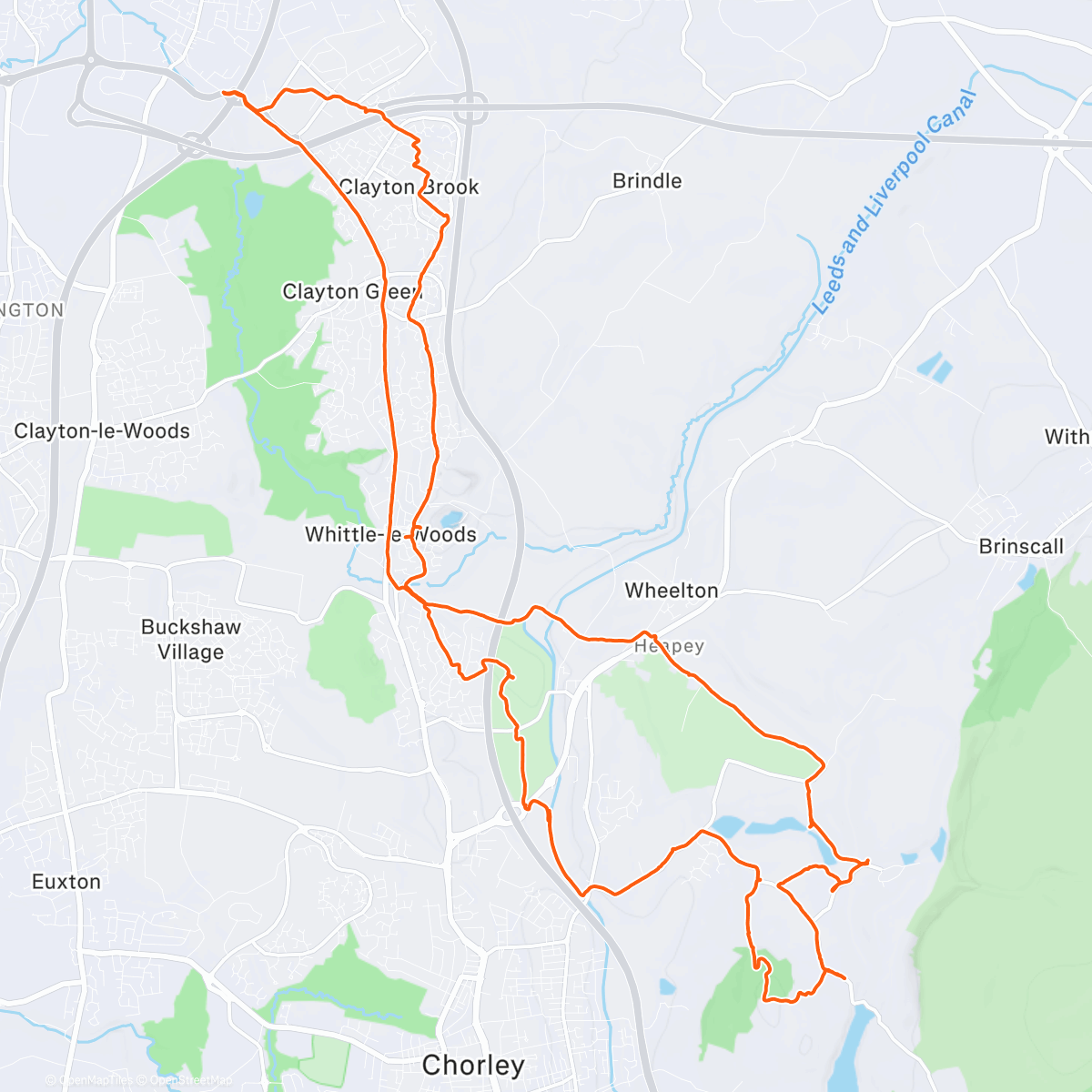 Map of the activity, Saturday Afternoon Walk up to Healey Nab & White Coppice
