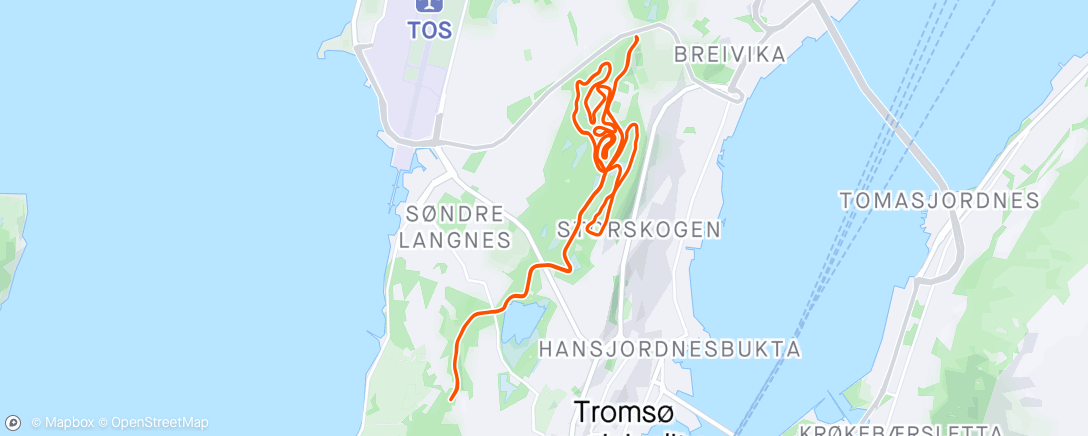 Map of the activity, Coachlife Tromsø
