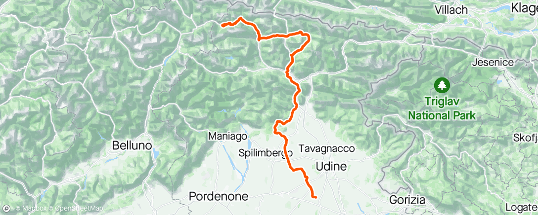 Map of the activity, Giro 19