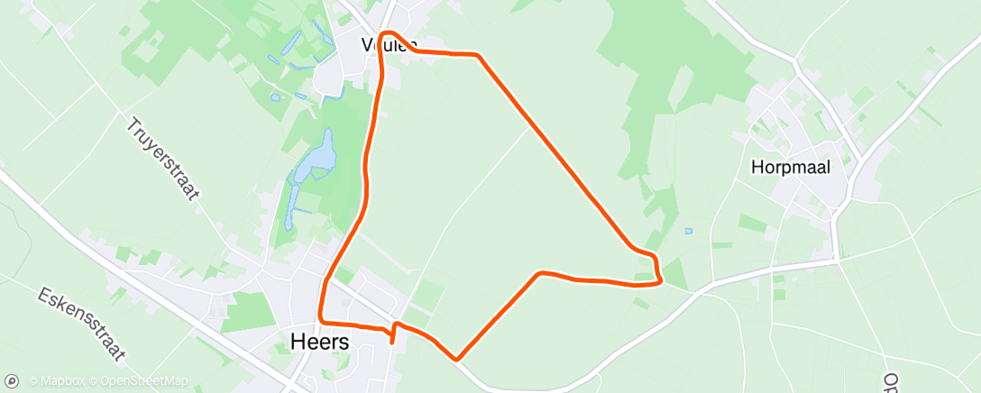 Map of the activity, Ochtendloop