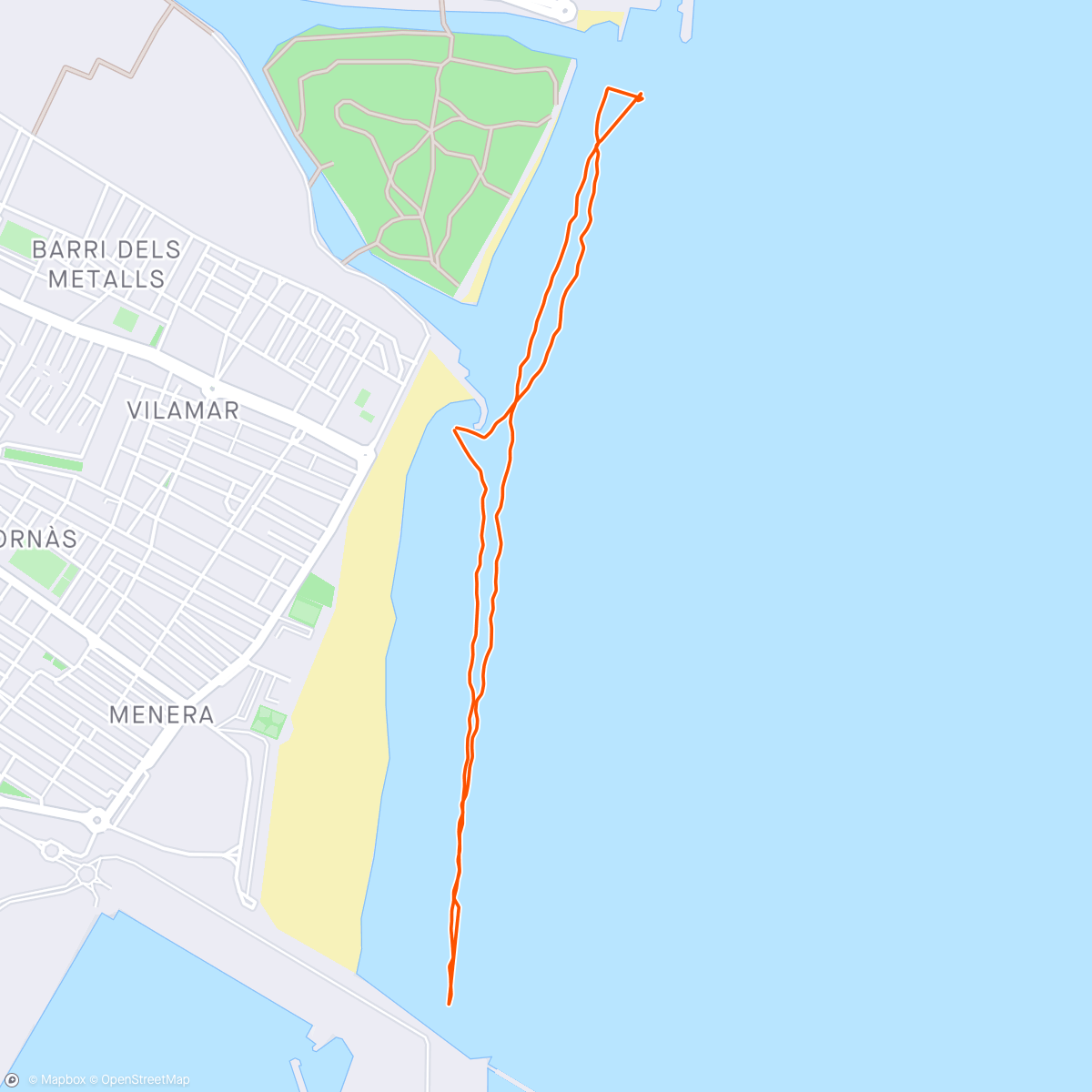 Map of the activity, Natación de mañana