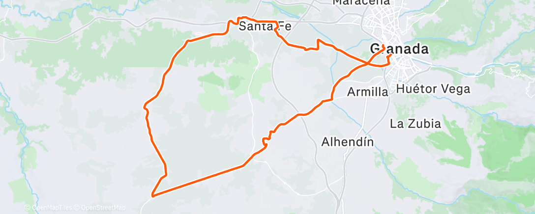 Map of the activity, Afternoon Ride