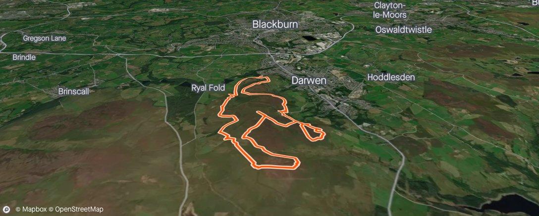 Map of the activity, Darwen Moor bog trotting. 🙄