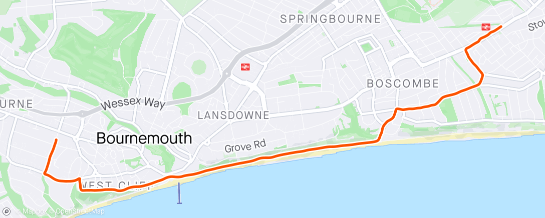 Map of the activity, Run Home from Work