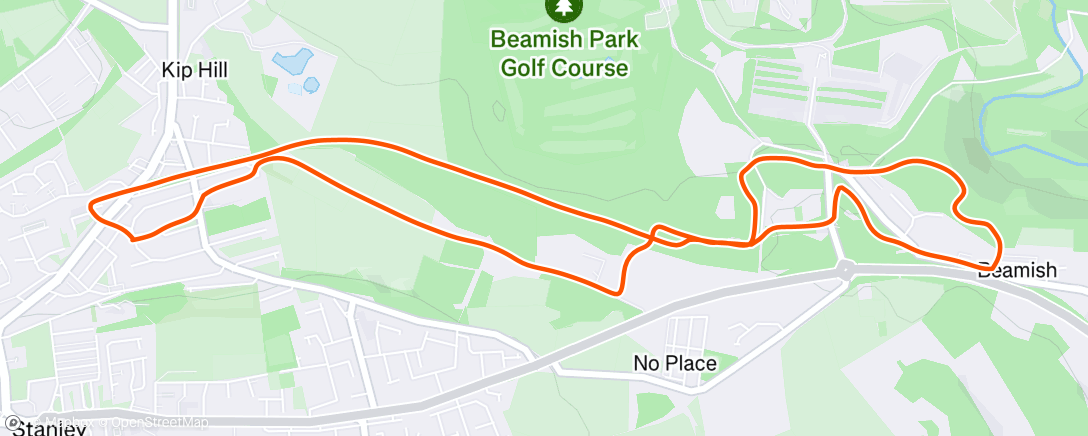 Map of the activity, Morning Run