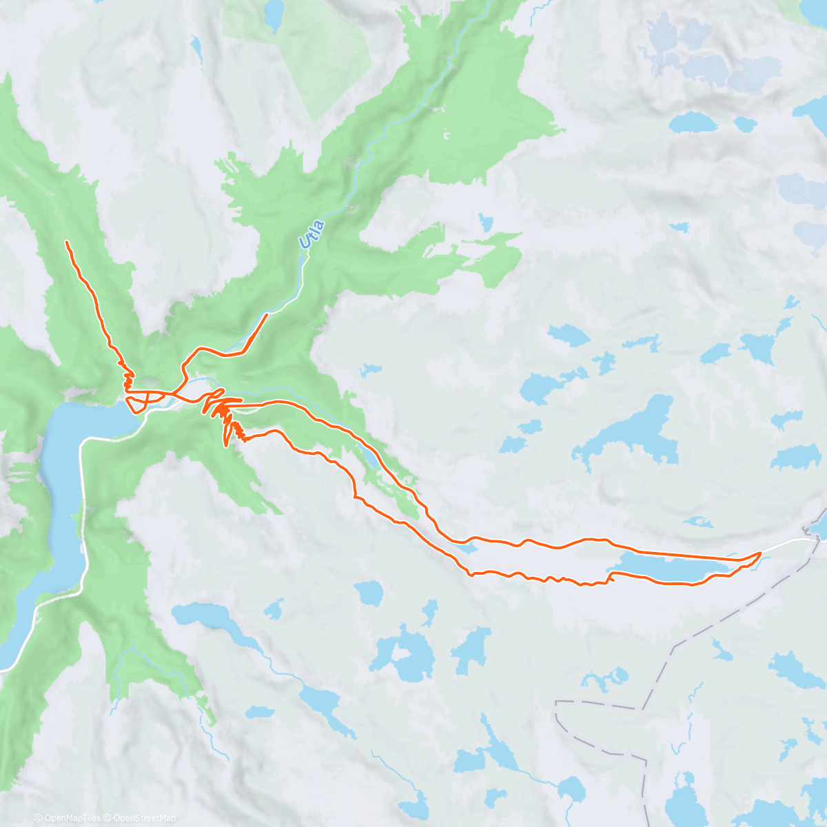Map of the activity, Norgecykling dag 1