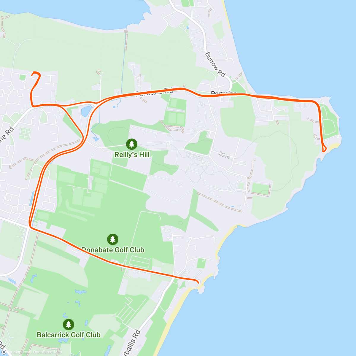 Map of the activity, Morning Run