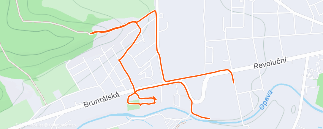 Map of the activity, Afternoon Walk