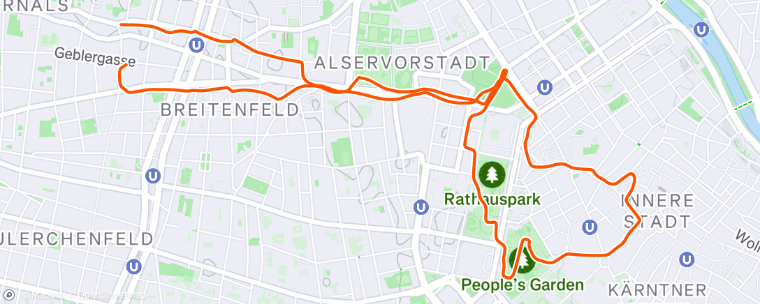 Map of the activity, Morning Run