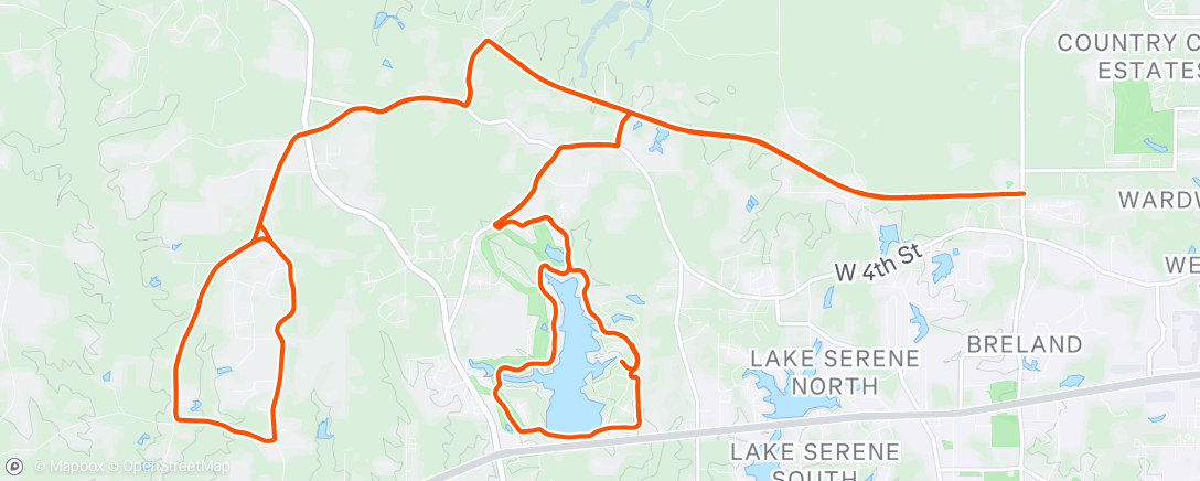 Map of the activity, Afternoon Ride