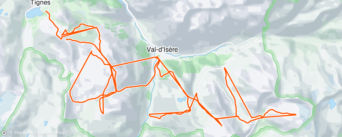 Map of the activity, Snowboard le matin