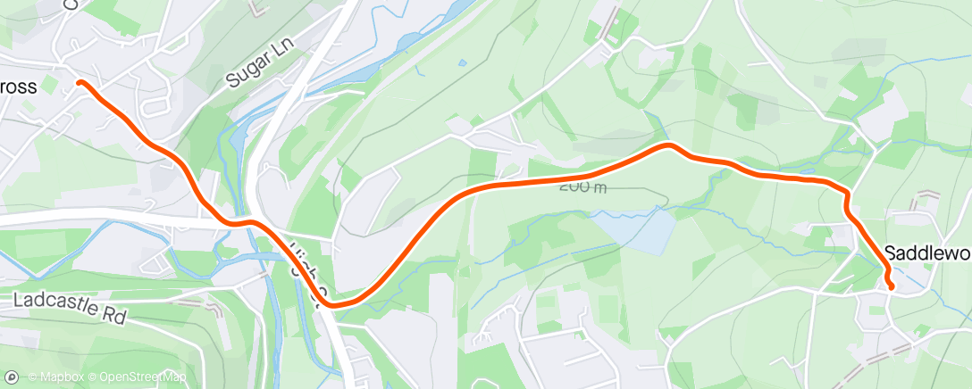 Map of the activity, Morning Hike