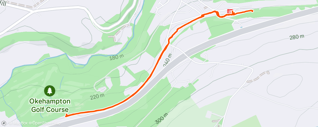 Map of the activity, Night run!