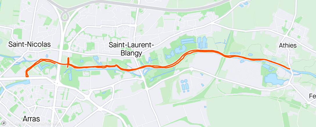 Map of the activity, Course à pied en soirée 🏃🏻‍♂️🚴‍♀️