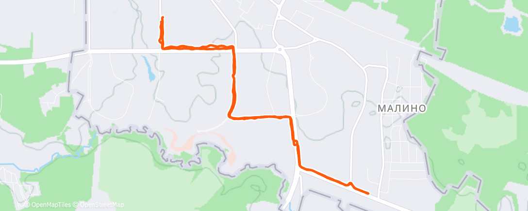 Map of the activity, Полуденный забег