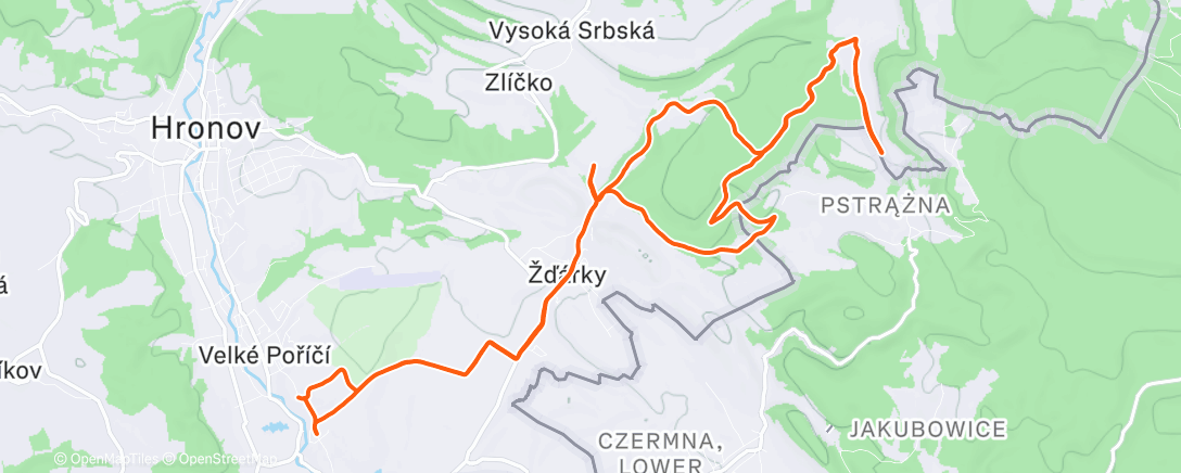 Map of the activity, Morning Trail Run