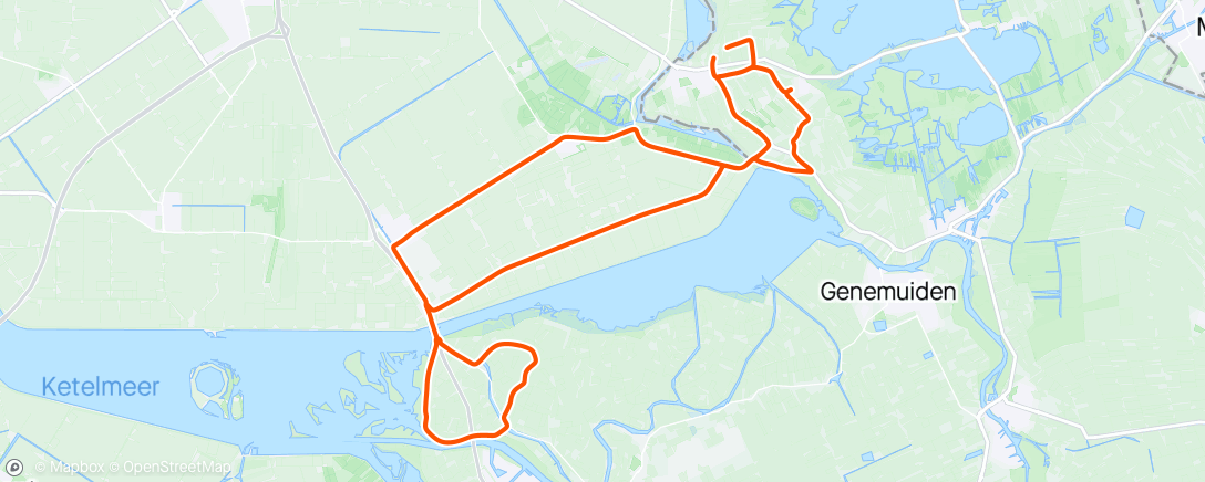Карта физической активности (Ritje met broer:polder, Ramspolbrug, boven Kampen)