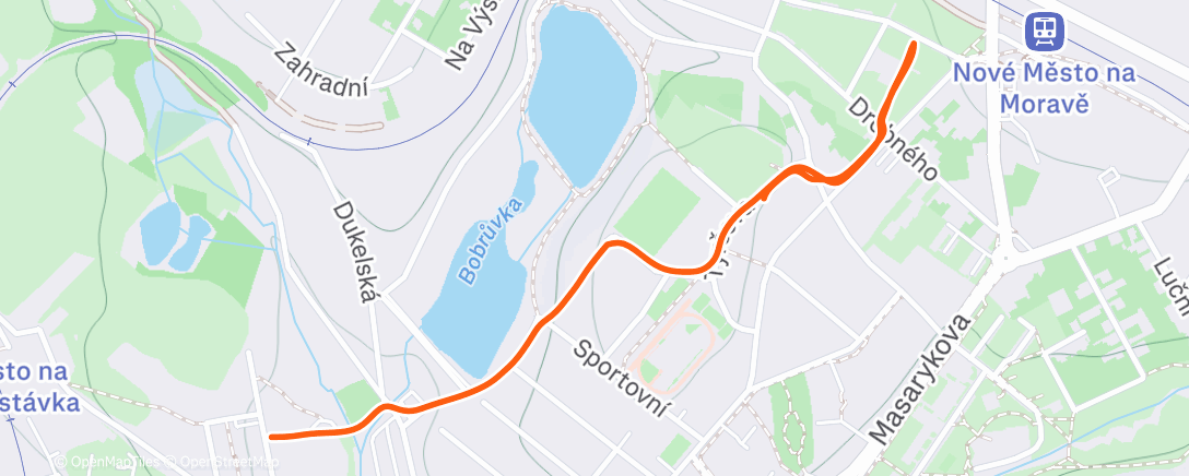 Map of the activity, Afternoon Run