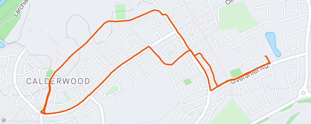 Map of the activity, Stretch recovery walk