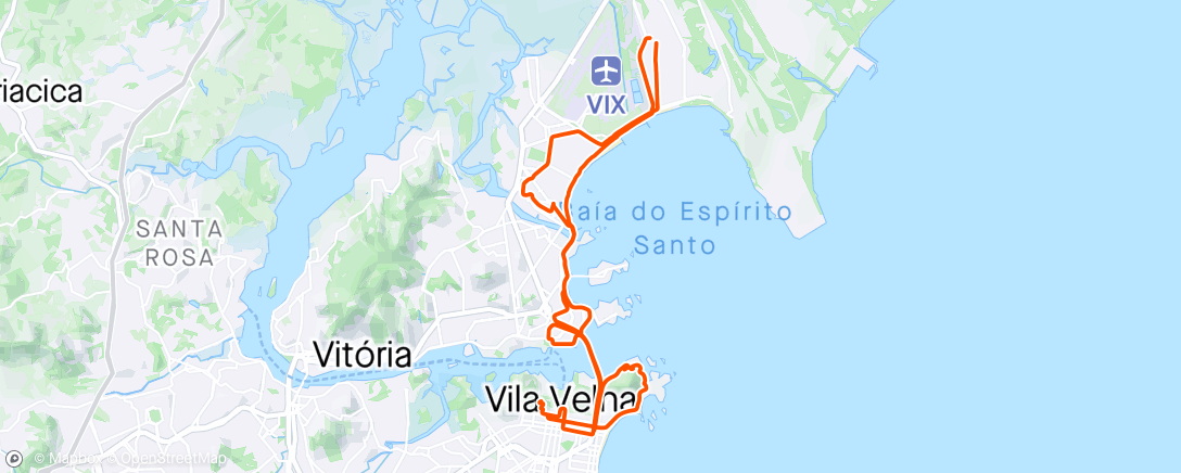 Map of the activity, Ciclo via da Vida x  Maternidade x Volta  no morro do Moreno